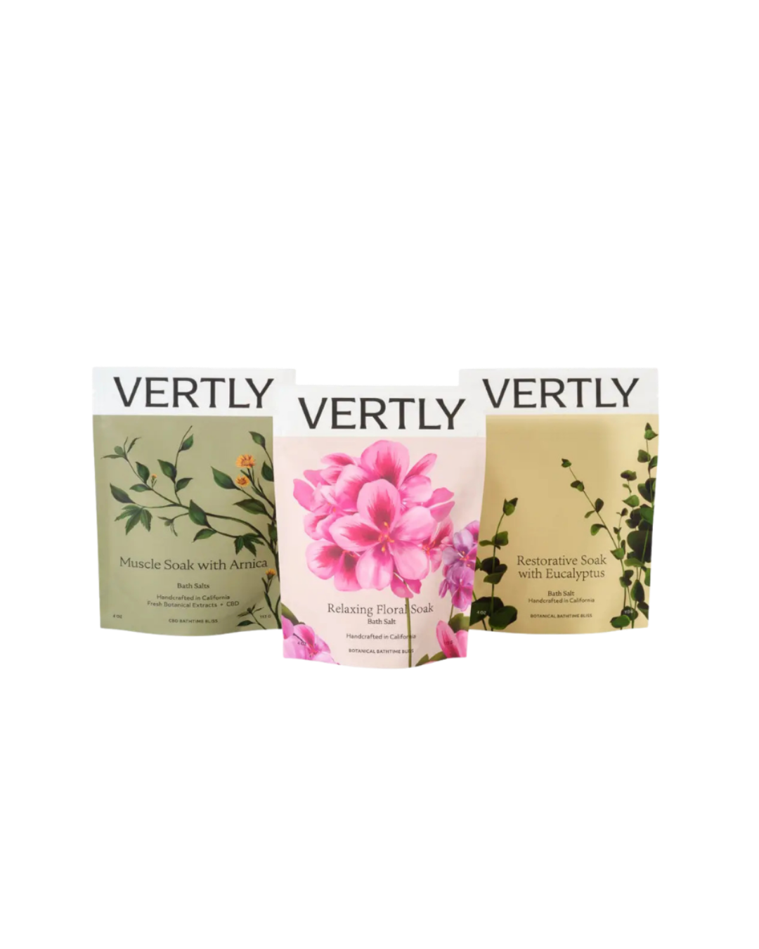 Vertly CBD Mini Bath Soak Trio