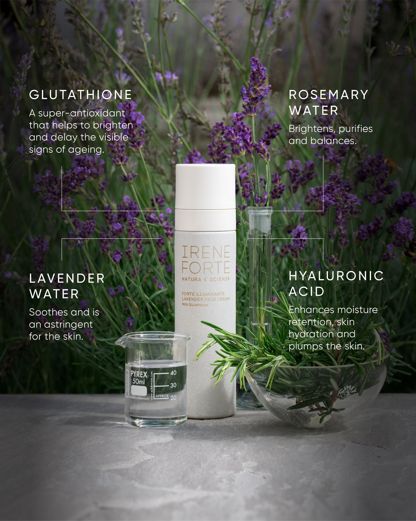 Irene Forte - Lavender Face Cream with Glutathione