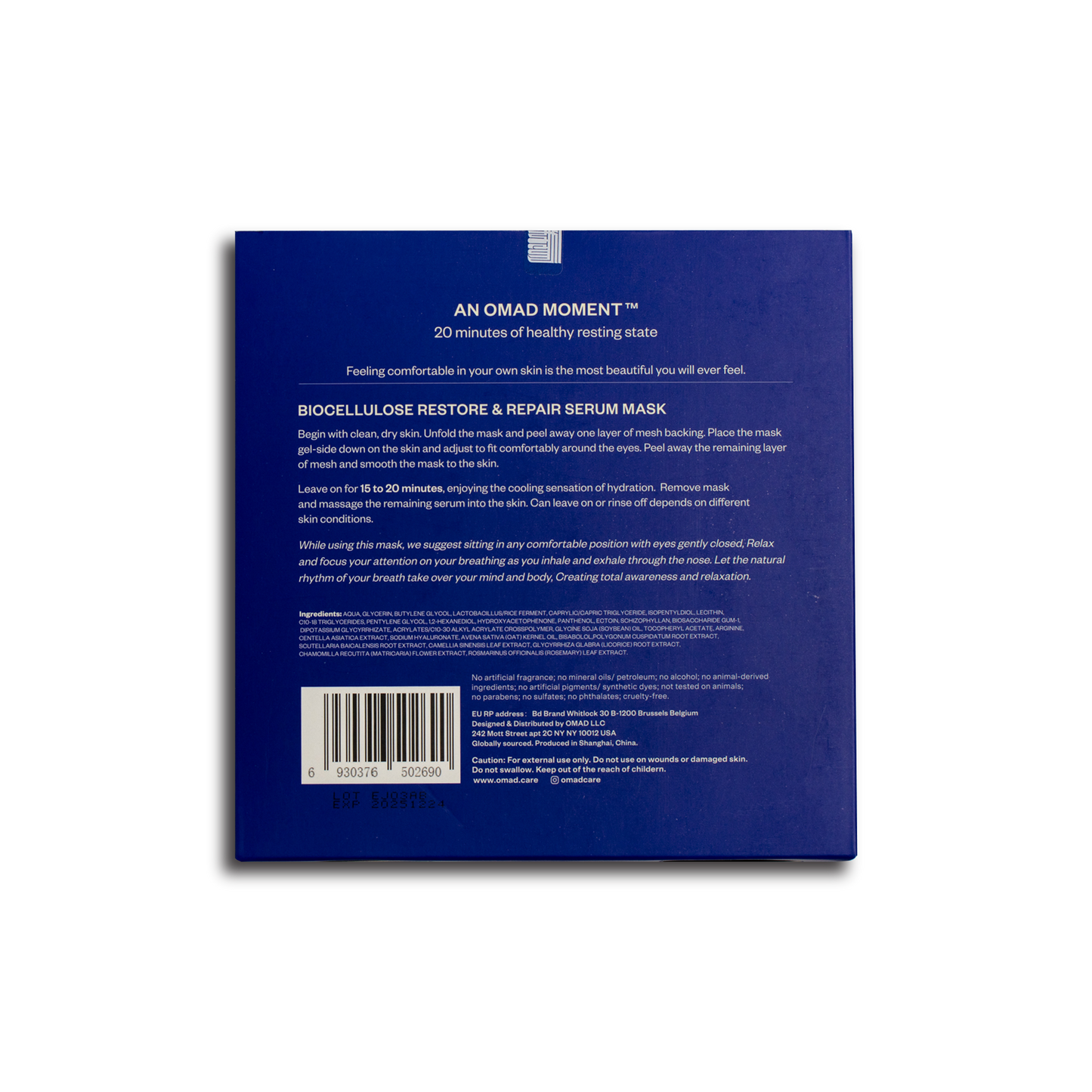 OMD Beauty - Bio Cellulose Restore & Repair Serum Mask